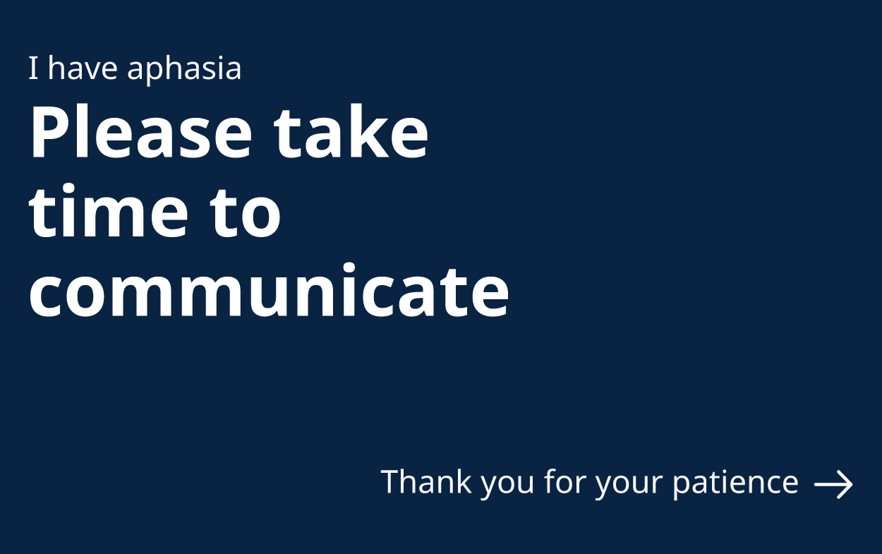 Aphasia Card (front)